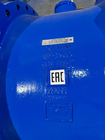 Затвор ду1000 ру10 уплотнение EPDM, редукторный