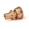 Муфта для PE-X труб аксиальная бронза Дн 16х1/2" с накидной гайкой RX+ Рехау 14563353001 — 1
