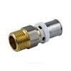 Муфта МП латунь никель пресс Дн 16х3/4" НР ГОСТ 32415-2013 8001 Aquasfera 8001-02