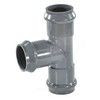 Тройник НПВХ SDR26 переходной Дн 225х160х90гр Ру10 серый напорный раструбный под соединение с уплотнительным кольцом в/к Aquaviva AQV104225R0