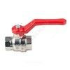 Кран шаровой латунь никель Эксперт Ду 40 Ру40 ВР полнопроходной рычаг красный Dist Н115Р, миниатюра — 4