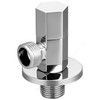 Клапан (вентиль) латунь бытовой хром угловой 1077 G1/2"х3/4" Ру16 НР Aquasfera 1077-02
