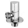 Клапан (вентиль) латунь бытовой хром угловой 1070 G1/2"х3/4" Ру16 НР с отражателем Aquasfera 1070-02