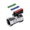 Кран шаровой латунь хром мини R690 Ду 15 Ру16 ВР флажок красный/синий/зеленый с набором цветных вставок Giacomini R690X003 — 3