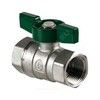 Кран шаровой латунь хром R251W Ду 25 Ру35 ВР бабочка зеленая Giacomini R251WX025 — 4