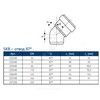 Отвод PP-MD бесшумный светло-серый Skolan Safe SKB Дн 110х87гр (DN110) б/нап в/к Ostendorf 335140