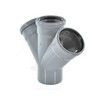 Крестовина PP-H 1-плоскостная серый Дн 50х50х50х45гр б/нап в/к VALFEX 27105050, миниатюра — 1