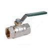 Кран шаровой латунь хром R250W Ду 50 Ру35 ВР рычаг зеленый Giacomini R250WX028 — 1