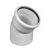 Отвод PP-M бесшумный белый Дн 160х45гр б/нап в/к RTP (РосТурПласт) 37653 — 3