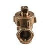Кран пробко-сальниковый латунь 11б6бк Ду 25 Ру10 G1" ВР пробка комбинированная ККАЗ
