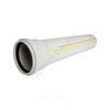 Труба PP-MD с раструбом бесшумная светло-серая Skolan Safe SKEM Дн 135х5,3 (DN125) б/нап L=1,0м в/к Ostendorf 336040
