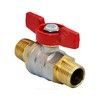 Кран шаровой DADO латунь никель R913 Ду 10 Ру42 НР полнопроходной бабочка красная Giacomini R913X022