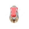 Кран шаровой латунь никель Стандарт Ду 15 Ру40 ВР полнопроходной рычаг красный Dist Н311Р — 10