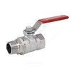 Кран шаровой латунь хром R254DL Ду 10 Ру42 ВР/НР рычаг красный Giacomini R254LX002