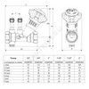 Клапан балансировочный ручной латунь R206B Ду 15 G1/2" A Ру25 ВР Kvs=2.7м3/ч с измерительными ниппелями Giacomini R206BY003