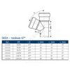 Тройник PP-MD бесшумный светло-серый Skolan Safe SKEA Дн 110х110х67гр (DN110х110) б/нап в/к Ostendorf 335300, миниатюра — 2