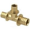 Тройник для PE-X/PE-RT труб аксиальный латунь Дн 40х25х40 переходной RTP (РосТурПласт) 29315 — 1