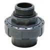Муфта ПВХ разъемная Дн 50х1 1/2" серая НР под клеевое соединение Aquaviva BMG50112, миниатюра — 0