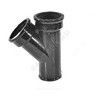 Тройник чугун канализационный Ду 100х100х45гр б/н ГОСТ 6942-98 косой, миниатюра — 2