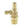 Тройник для PE-X труб радиальный латунь Дн 32х32х25 переходной РОС, миниатюра — 1