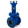 Задвижка клиновая сталь газ 30лс941нжХЛ Ду 100 Ру16 фл под электропривод присоединение по ОСТ «А» МЗТА, миниатюра — 0