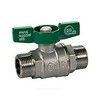 Кран шаровой латунь хром R253W Ду 32 Ру35 НР бабочка зеленая Giacomini R253WX006, миниатюра — 0