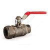 Кран шаровой латунь Ду 15х1/2" Ру50 ВР/обжим рычаг красный STAHLMANN SVLF1501/2NEF — 1