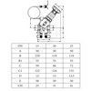 Клапан балансировочный автомат латунь 718LP Ду 25 G1" Ру25 Тмакс=120 оС ВР 0.5 - 2.5 м3/ч 5-30 кПа Kvs=5м3/ч с измерительными ниппелями Cimberio CIM 718LP 1 — 2