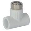 Тройник PP-R комбинированный белый Дн 20х1/2" с накидной гайкой VALFEX 10140020