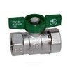 Кран шаровой латунь хром R251W Ду 32 Ру35 ВР бабочка зеленая Giacomini R251WX026