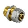Муфта МП латунь никель обжим Дн 20х3/4" НР ГОСТ 32415-2013 7001 Aquasfera 7001-04