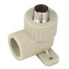 Угольник PP-R комбинированный серый Дн 20х1/2" НР с креплением VALFEX 10121020Г — 1