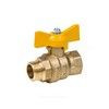 Кран шаровой латунь газ Эксперт Ду 25 Ру40 ВР/НР полнопроходной бабочка Dist 223Б — 2