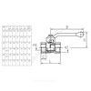 Кран шаровой латунь ПРАКТИК 120 Ду 50 Ру16 ВР рычаг красный ГАЛЛОП 103286, миниатюра — 1
