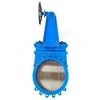 Задвижка шиберная двусторонняя чугун 1140RA Ду 500 Ру10 межфл с редуктором под электропривод уплотнение: NBR Benarmo — 1