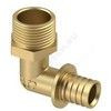 Угольник для PE-X/PE-RT труб аксиальный латунь Дн 16х1/2"х90гр НР RTP (РосТурПласт) 28325