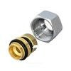 Переходник для МП/PE-X труб латунь обжим Дн 17х2,0х18 Ру10 база 18 мм с накидной гайкой R179AM Giacomini R179MX034 — 1