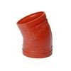Отвод (колено) под муфту 22,5гр грувлок ковкий чугун XGQT05 Ду100 (Дн108) Ру25 JIANZHI, миниатюра — 1