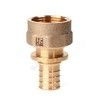 Муфта для PE-X труб аксиальная бронза Дн 16х1/2" ВР RX+ Рехау 14563273001, миниатюра — 1