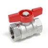 Кран шаровой латунь хром R251D Ду 8 Ру42 ВР бабочка красная Giacomini R251X001