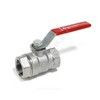 Кран шаровой латунь хром R250D Ду 8 Ру42 ВР рычаг красный Giacomini R250X001 — 1